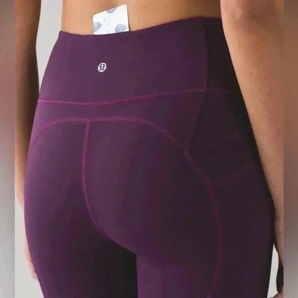 Lululemon leggings darkest magenta  4